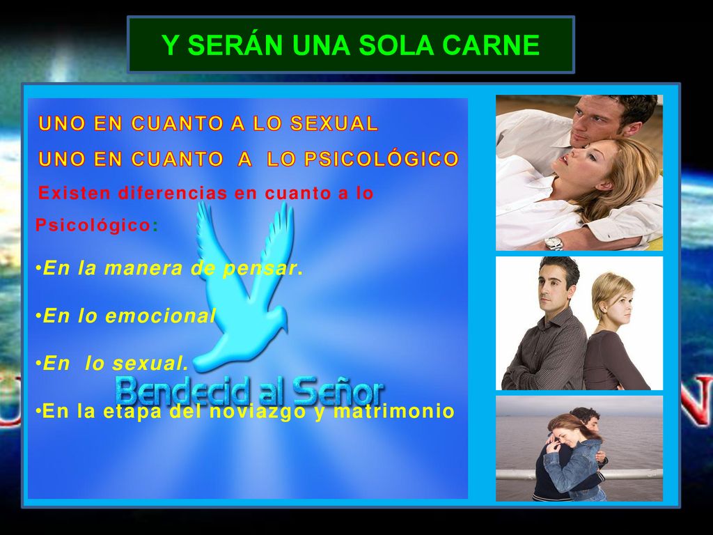 Y SERÁN UNA SOLA CARNE UNO EN CUANTO A LO SEXUAL