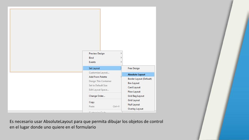 Es necesario usar AbsoluteLayout para que permita dibujar los objetos de control