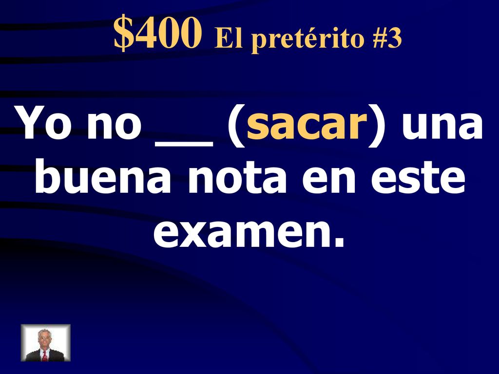 Yo no __ (sacar) una buena nota en este examen.