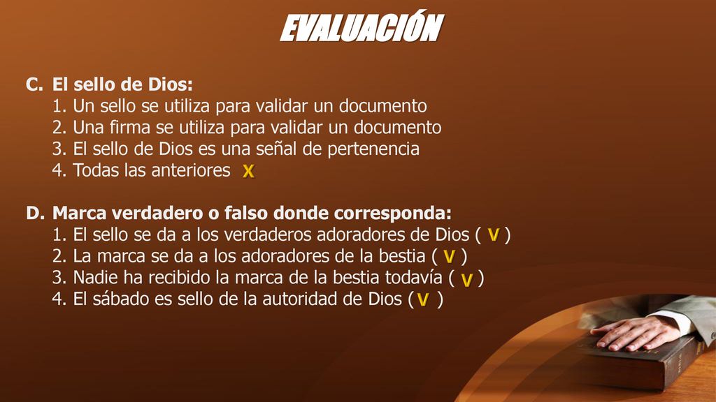 EVALUACIÓN C. El sello de Dios: