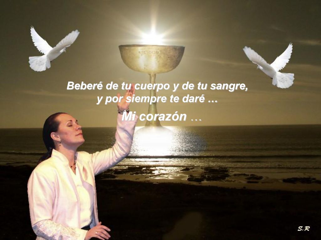 Beberé de tu cuerpo y de tu sangre, y por siempre te daré …