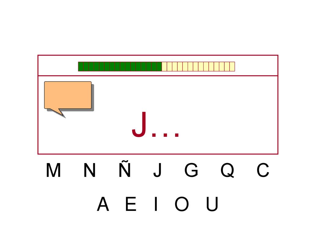 J… M N Ñ J G Q C A E I O U