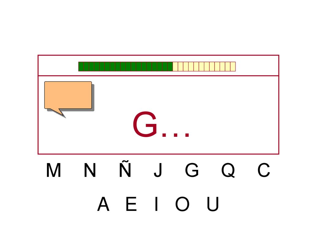 G… M N Ñ J G Q C A E I O U