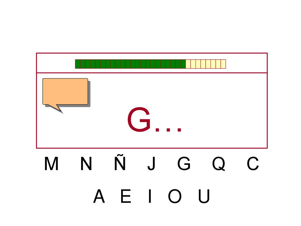 G… M N Ñ J G Q C A E I O U