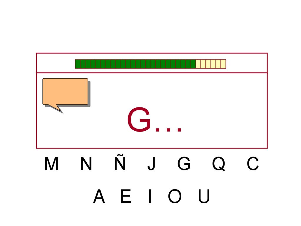 G… M N Ñ J G Q C A E I O U