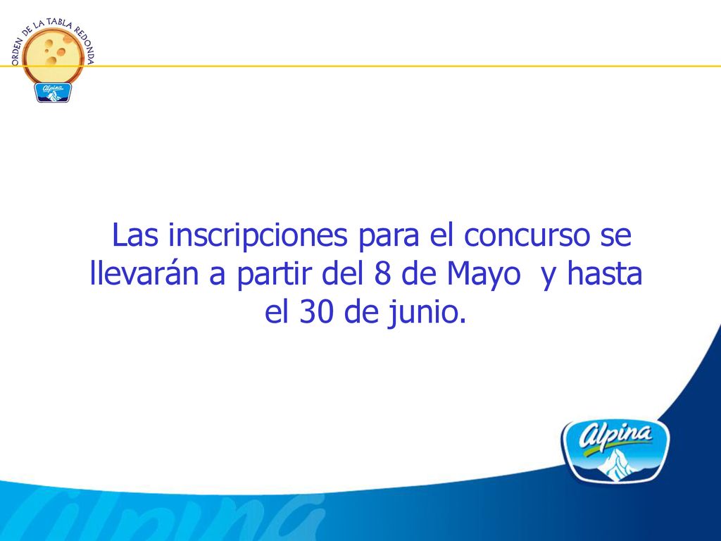 Las inscripciones para el concurso se llevarán a partir del 8 de Mayo y hasta el 30 de junio.