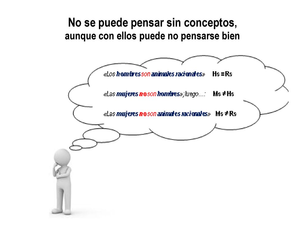 No se puede pensar sin conceptos, aunque con ellos puede no pensarse bien