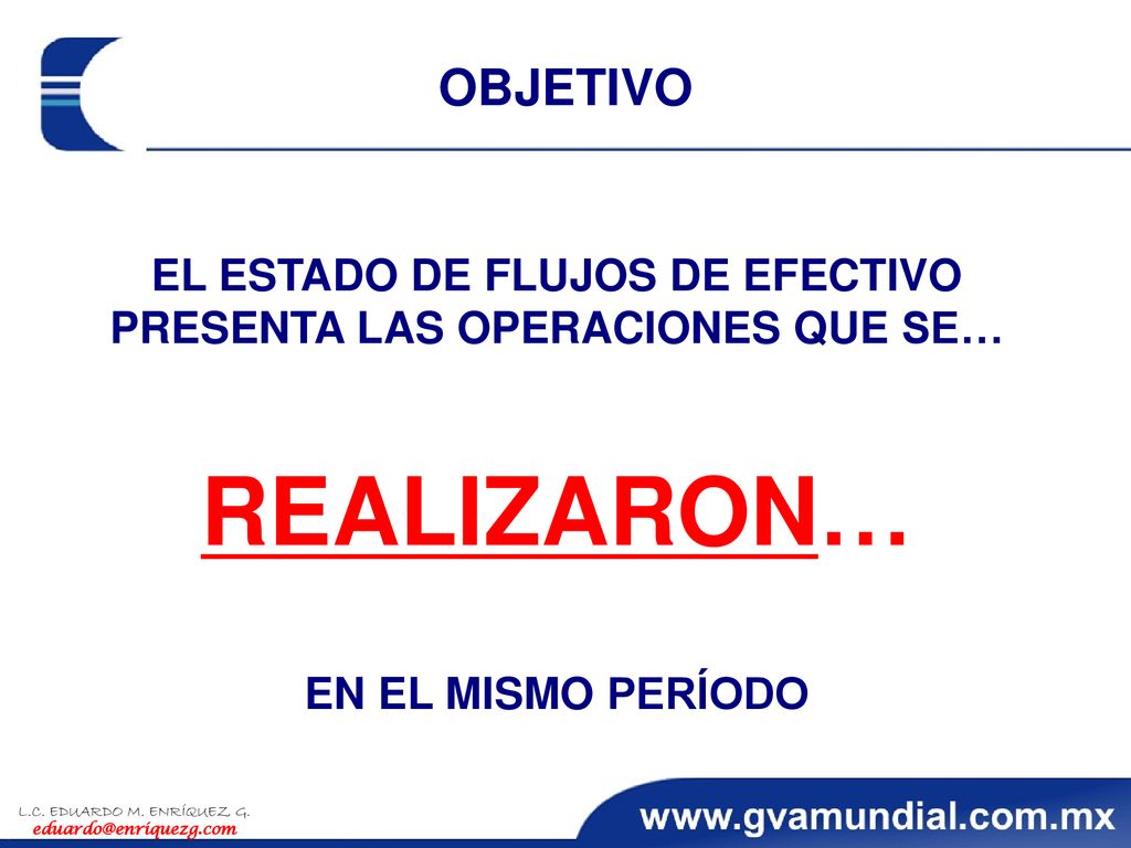 EL ESTADO DE FLUJOS DE EFECTIVO PRESENTA LAS OPERACIONES QUE SE…