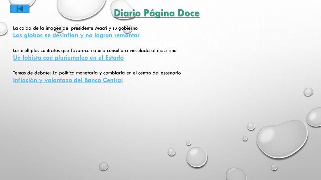 Diario Página Doce Los globos se desinflan y no logran remontar