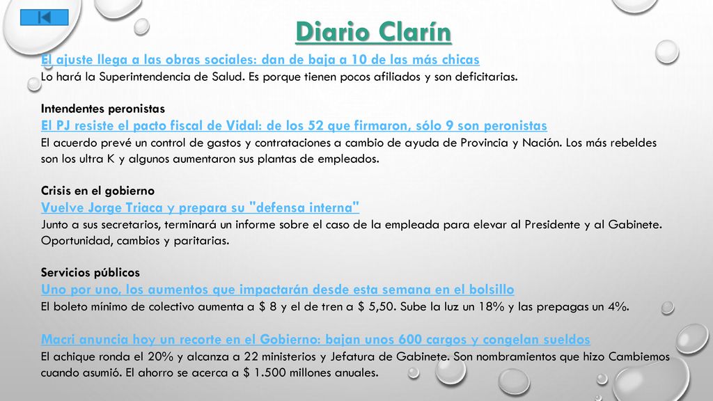 Diario Clarín El ajuste llega a las obras sociales: dan de baja a 10 de las más chicas.