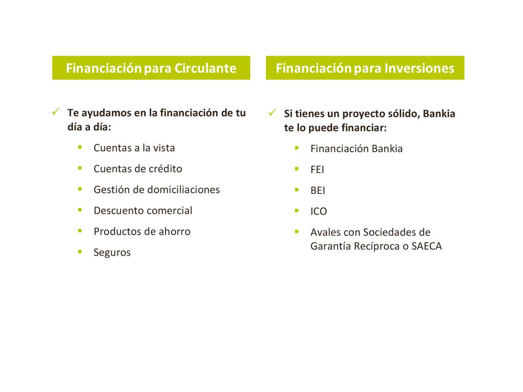Te ayudamos en la financiación de tu día a día: