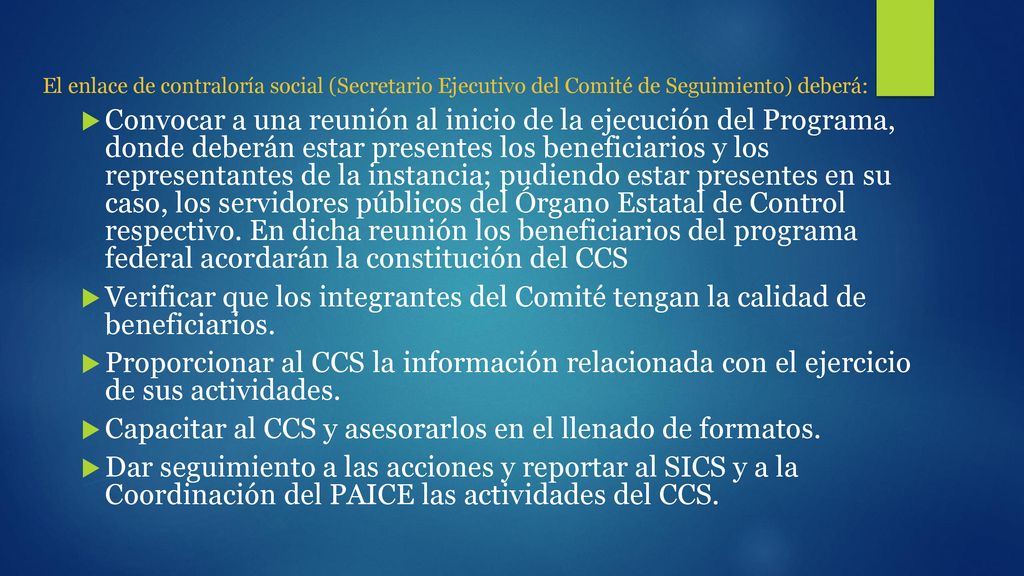 Capacitar al CCS y asesorarlos en el llenado de formatos.