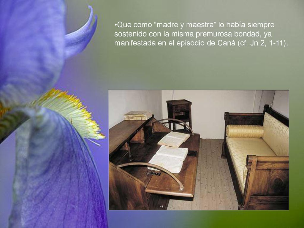 Que como madre y maestra lo había siempre sostenido con la misma premurosa bondad, ya manifestada en el episodio de Caná (cf.