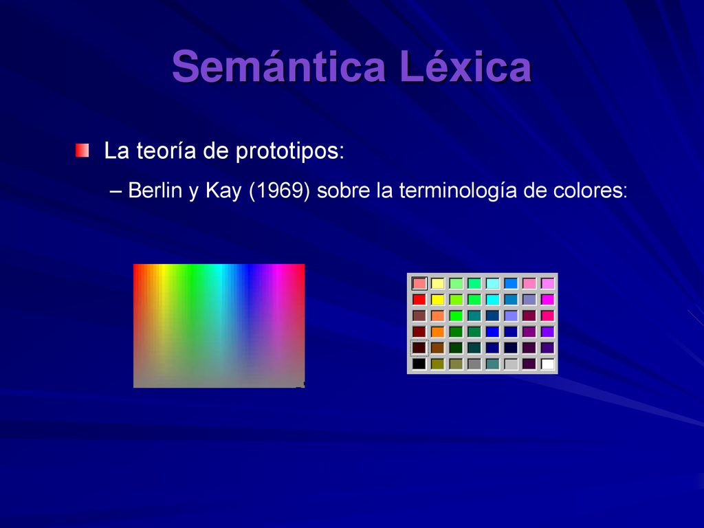 Semántica Léxica La teoría de prototipos: