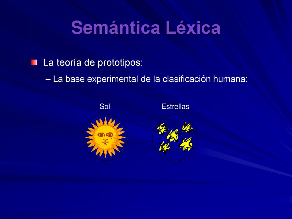 Semántica Léxica La teoría de prototipos: