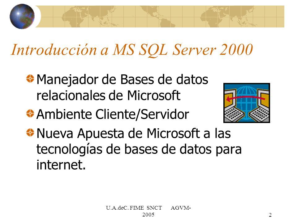 Introducción a MS SQL Server 2000