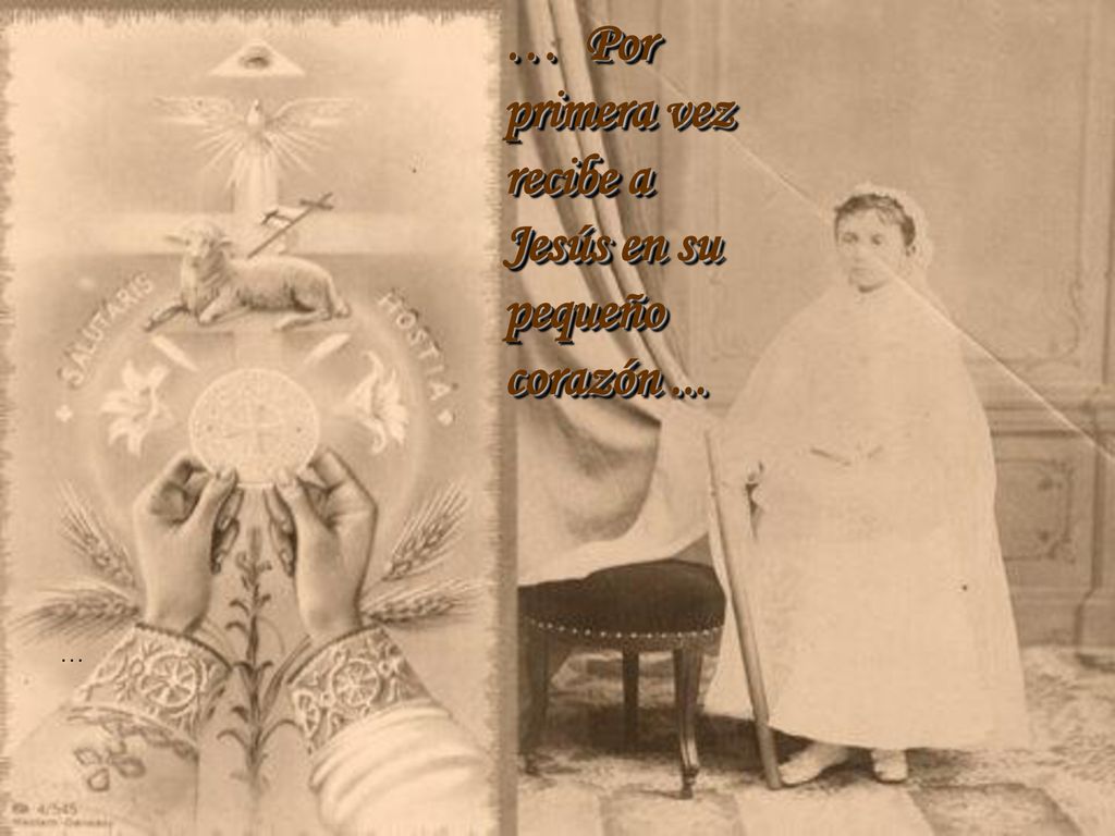 … Por primera vez recibe a Jesús en su pequeño corazón ...