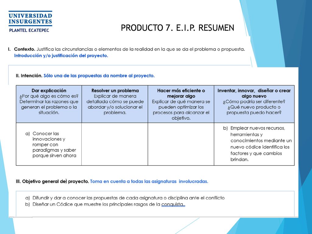 PRODUCTO 7. E.I.P. RESUMEN PLANTEL ECATEPEC