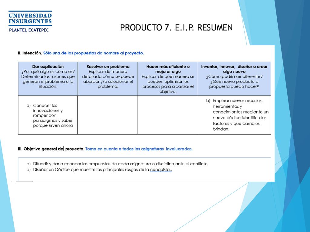PRODUCTO 7. E.I.P. RESUMEN PLANTEL ECATEPEC
