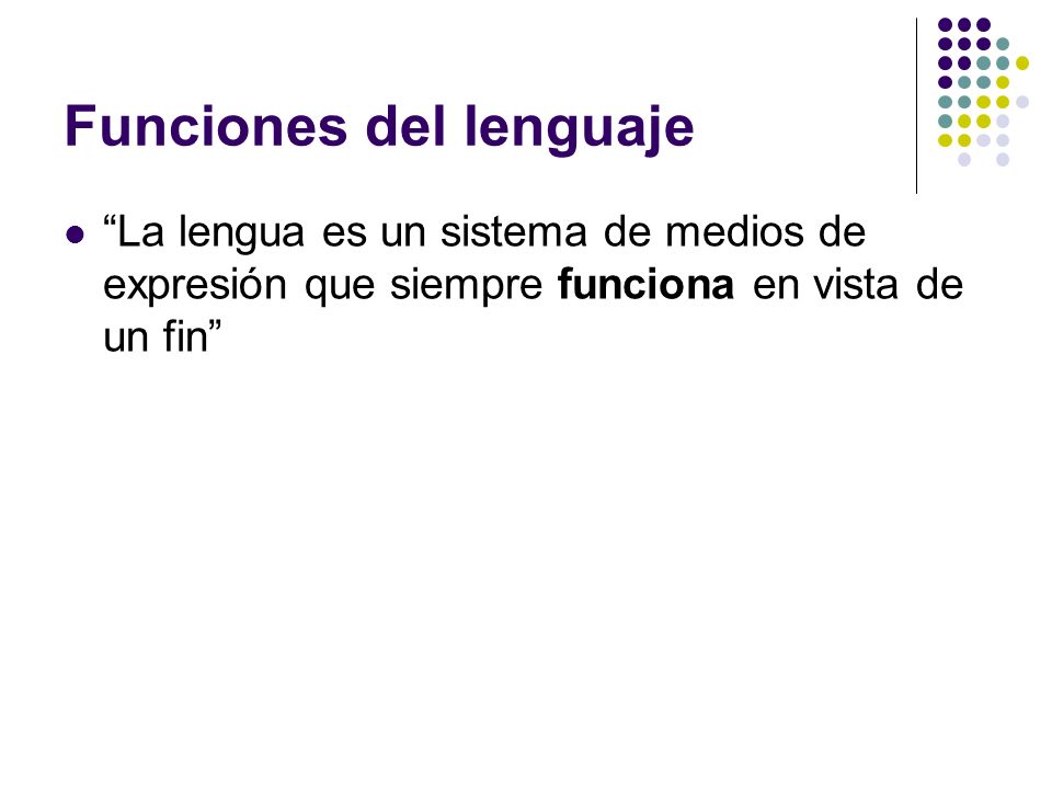 Funciones del lenguaje
