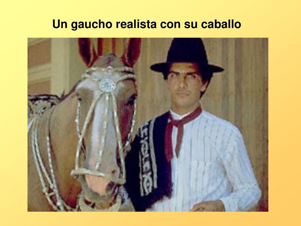 Un gaucho realista con su caballo
