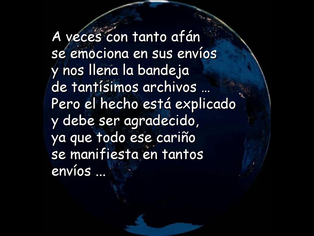 se emociona en sus envíos y nos llena la bandeja