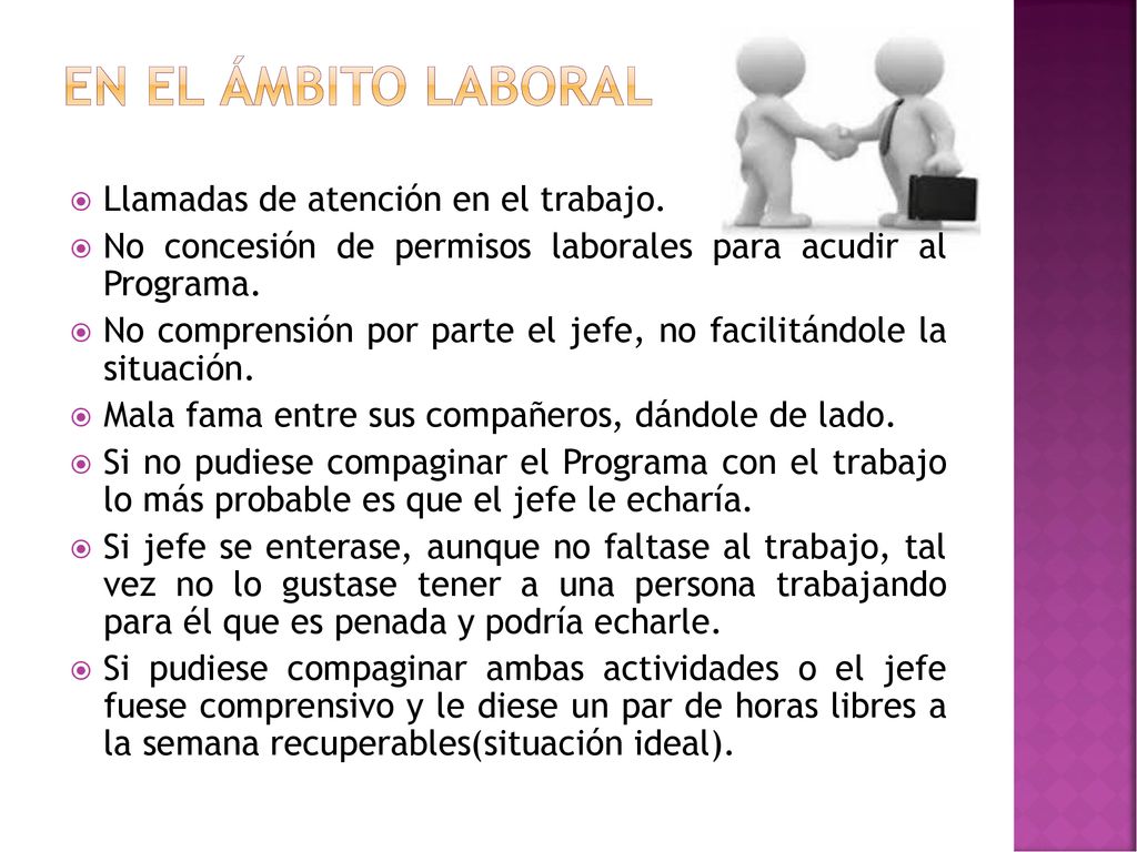 En el ámbito laboral Llamadas de atención en el trabajo.