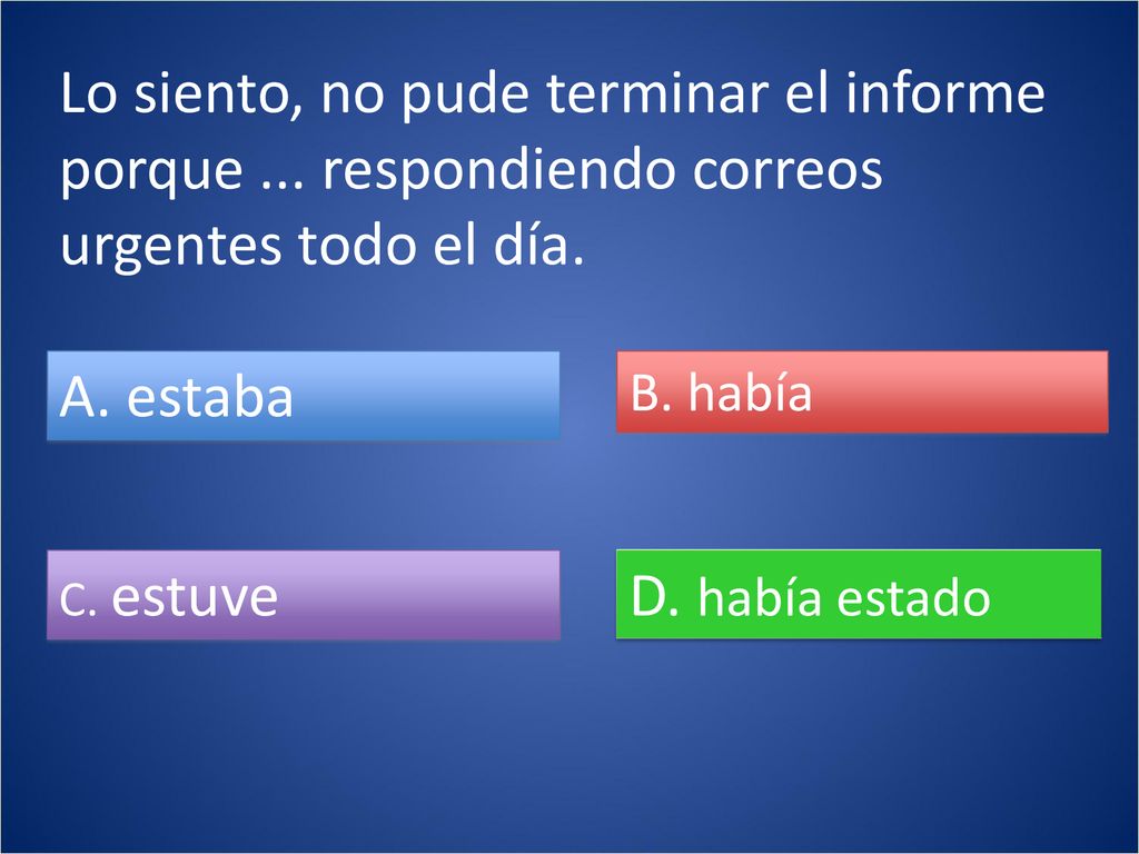 Lo siento, no pude terminar el informe porque