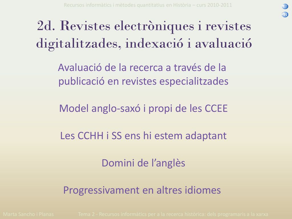 Recursos informàtics i mètodes quantitatius en Història – curs