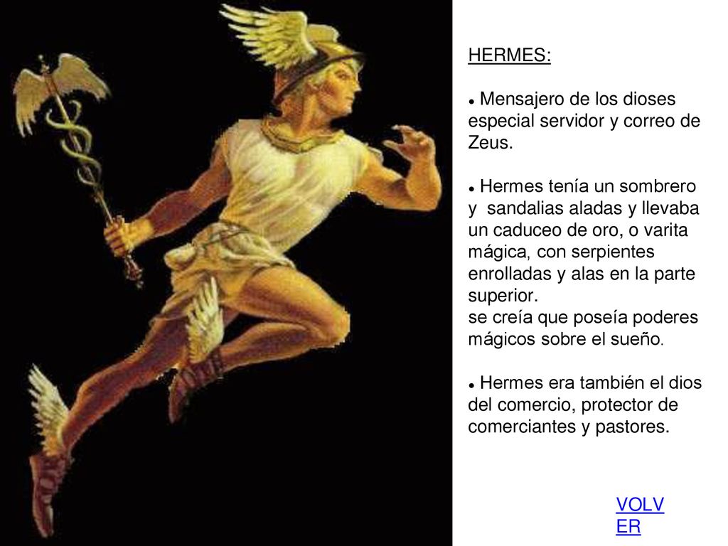 HERMES: Mensajero de los dioses especial servidor y correo de Zeus.