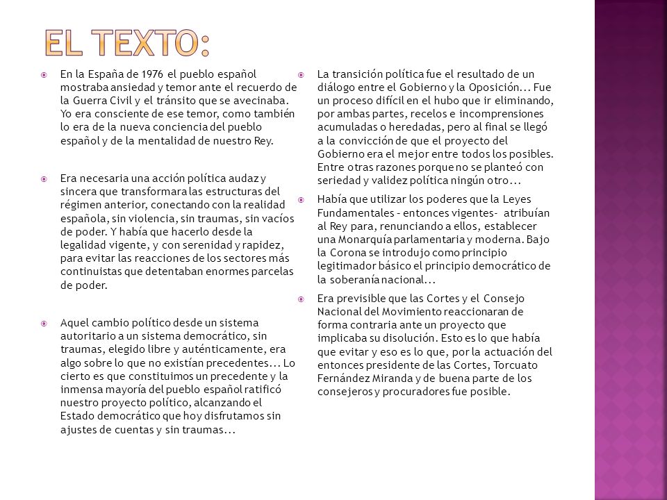 El texto: