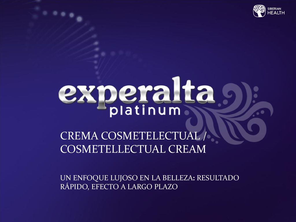 Crema cosmetelectual / COSMETELLECTUAL CREAM un enfoque lujoso en la belleza: RESULTADO RÁPIDO, efecto A LARGO PLAZO