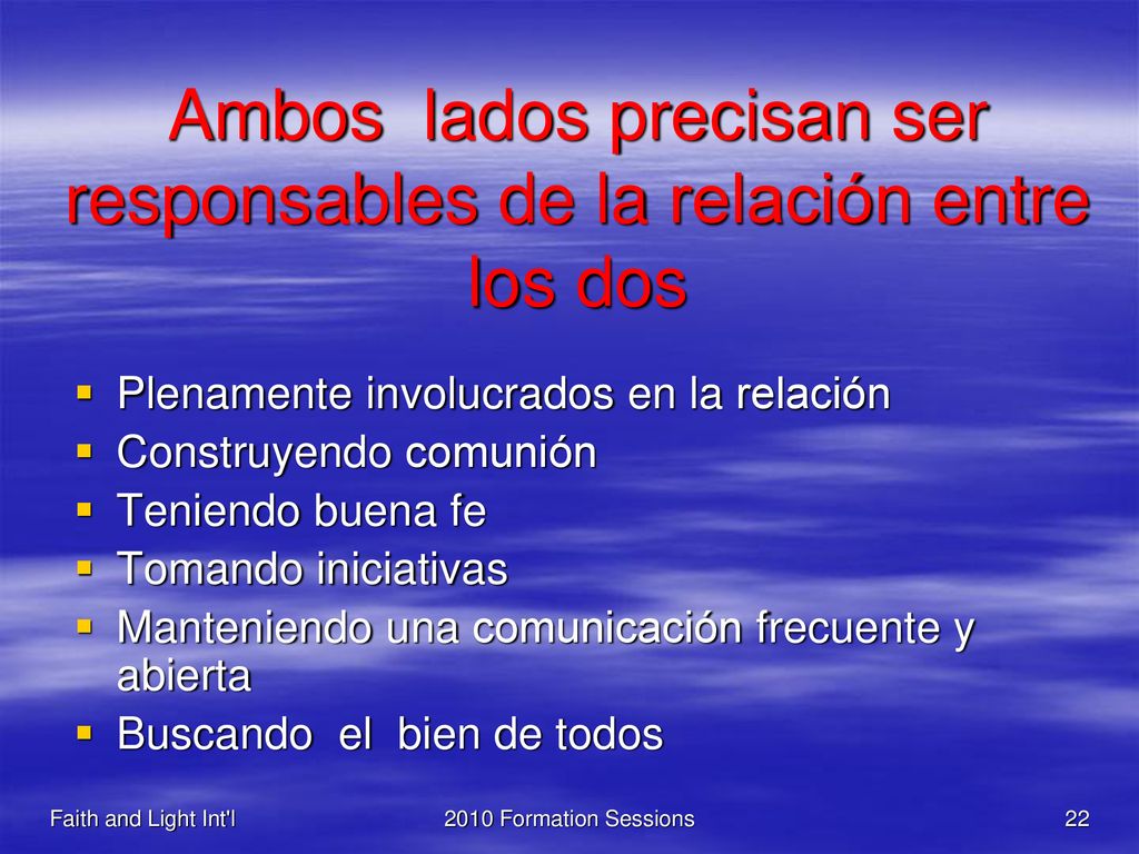 Ambos lados precisan ser responsables de la relación entre los dos