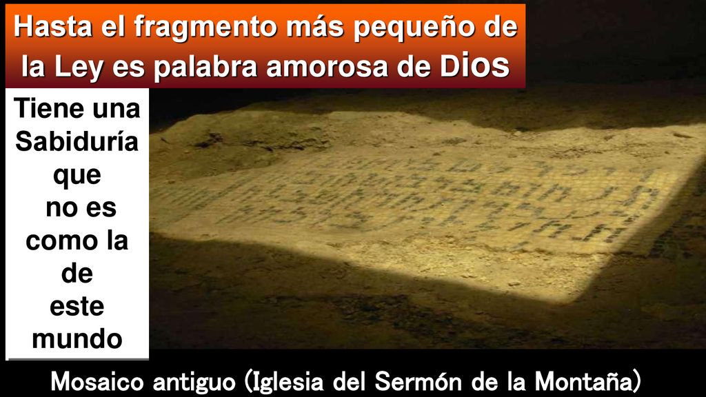 Hasta el fragmento más pequeño de la Ley es palabra amorosa de Dios