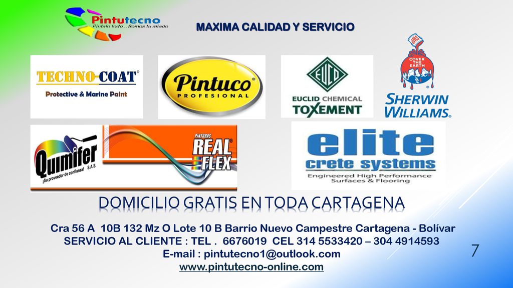 DOMICILIO GRATIS EN TODA CARTAGENA