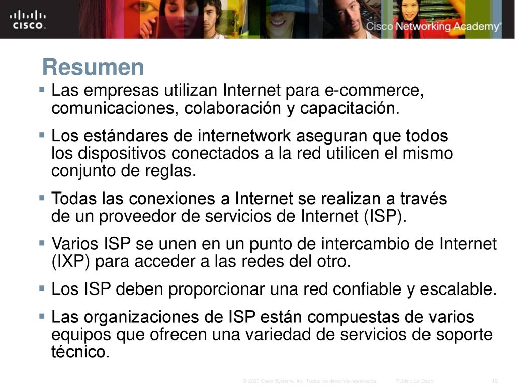 Resumen Las empresas utilizan Internet para e-commerce, comunicaciones, colaboración y capacitación.