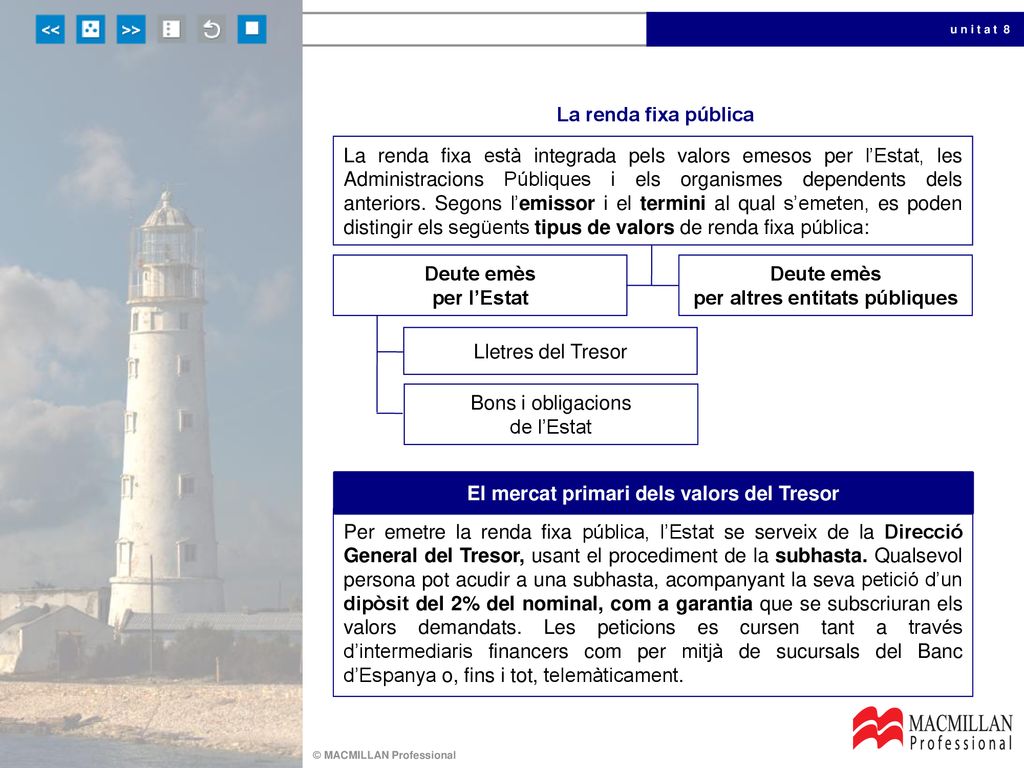 per altres entitats públiques El mercat primari dels valors del Tresor
