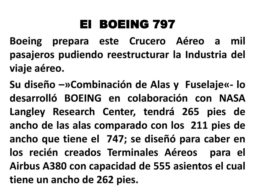 El BOEING 797 Boeing prepara este Crucero Aéreo a mil pasajeros pudiendo reestructurar la Industria del viaje aéreo.