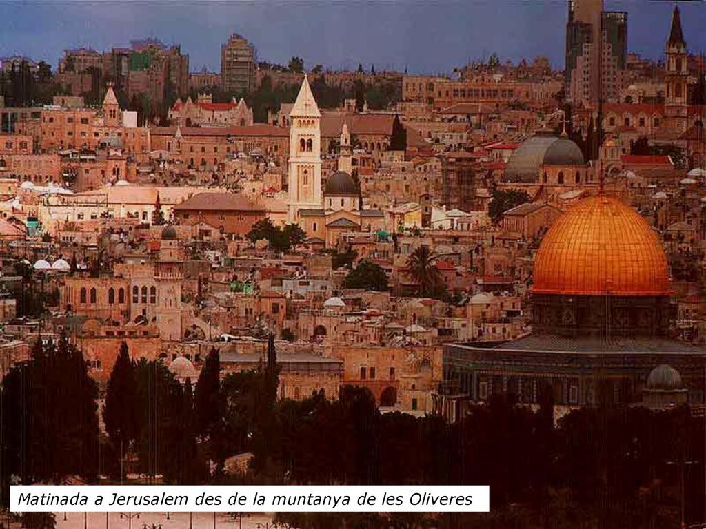 Matinada a Jerusalem des de la muntanya de les Oliveres