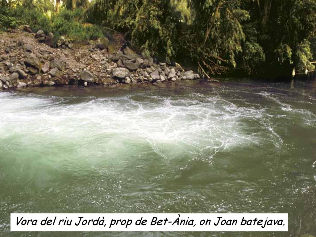 Vora del riu Jordà, prop de Bet-Ània, on Joan batejava.
