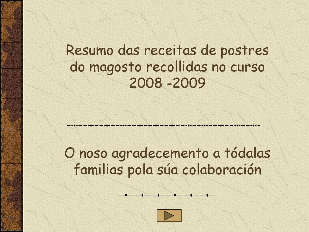 O noso agradecemento a tódalas familias pola súa colaboración