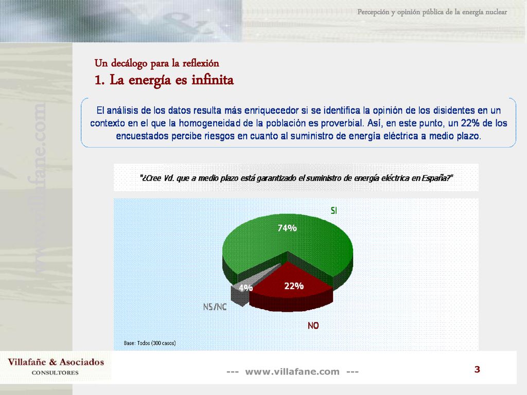 Un decálogo para la reflexión 1. La energía es infinita