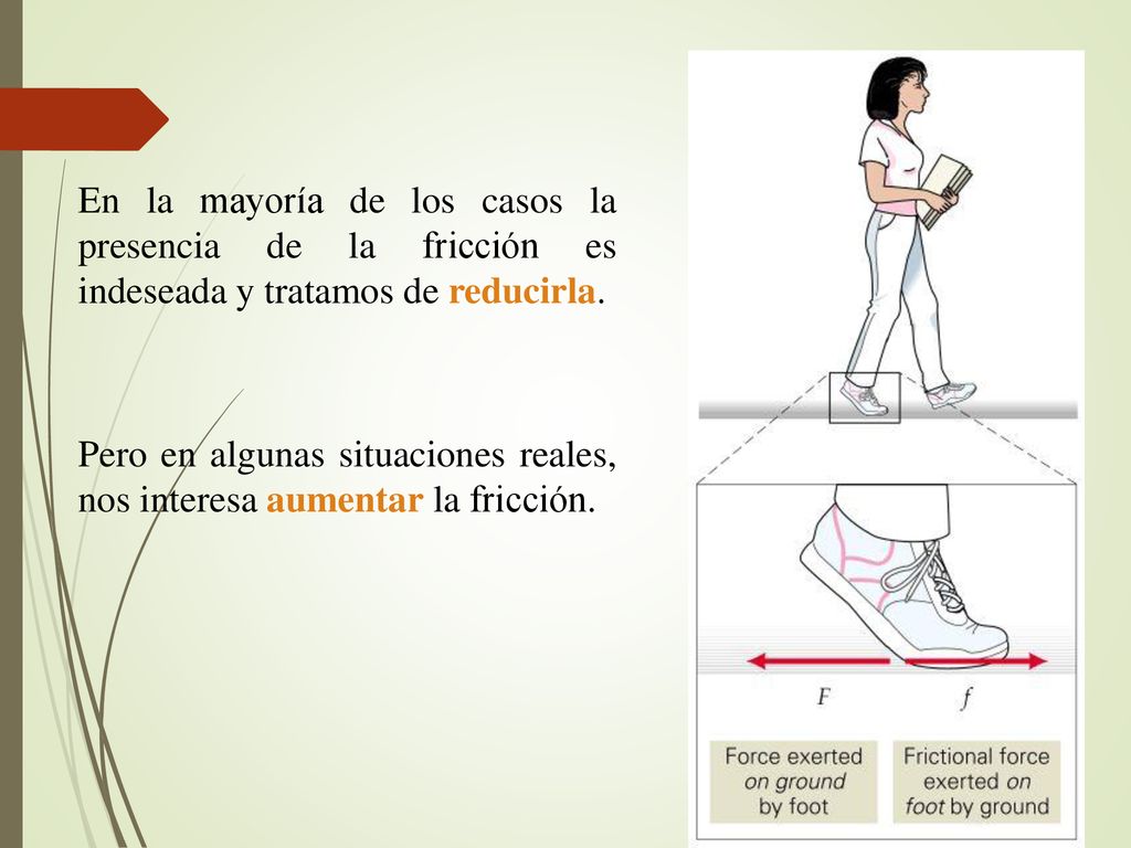 Pero en algunas situaciones reales, nos interesa aumentar la fricción.