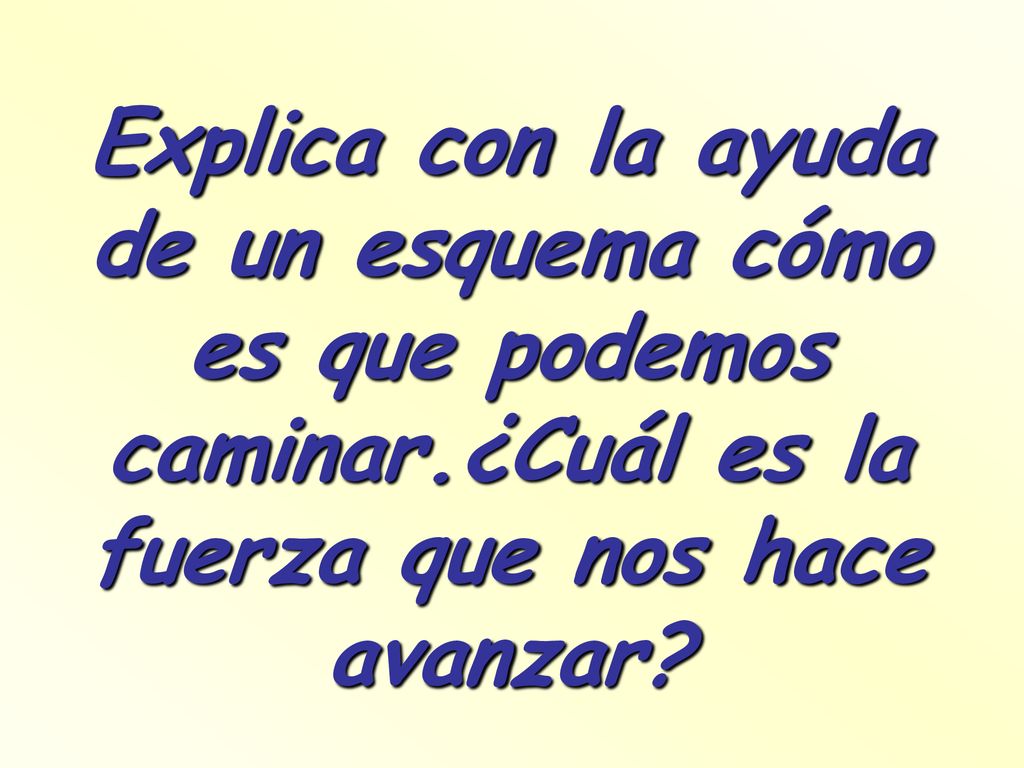 Explica con la ayuda de un esquema cómo es que podemos caminar
