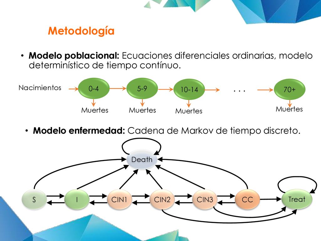 Metodología Modelo poblacional: Ecuaciones diferenciales ordinarias, modelo determinístico de tiempo contínuo.