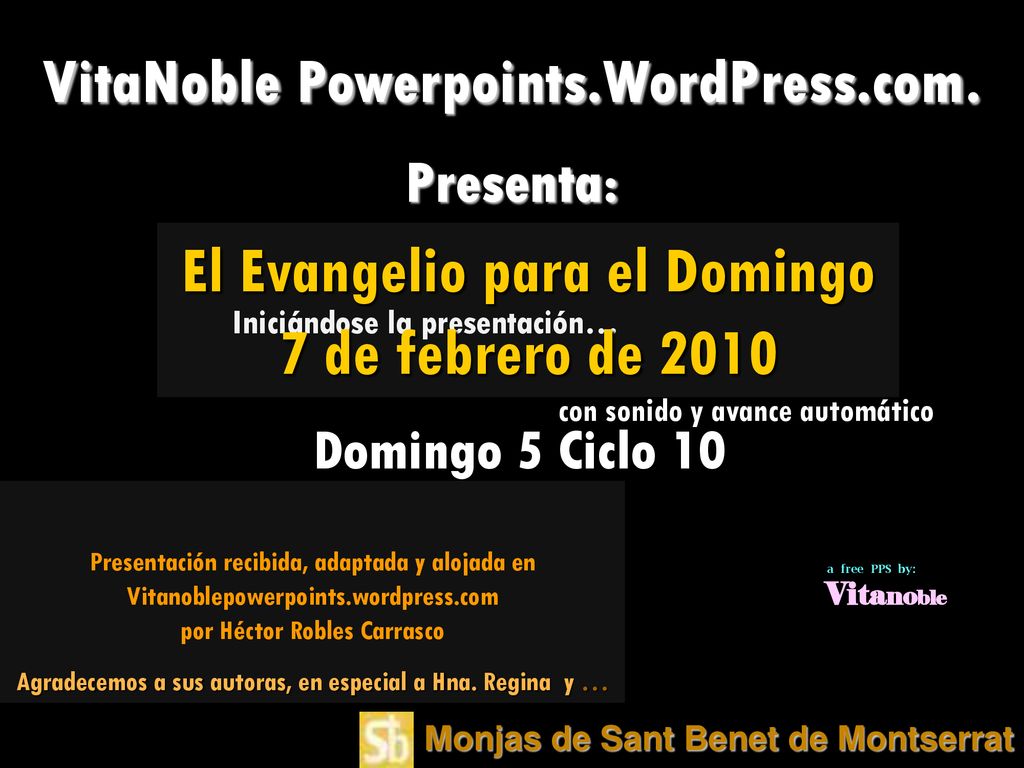 El Evangelio para el Domingo 7 de febrero de 2010