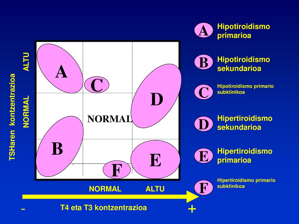 A C D B E F - + NORMAL Hipotiroidismo primarioa