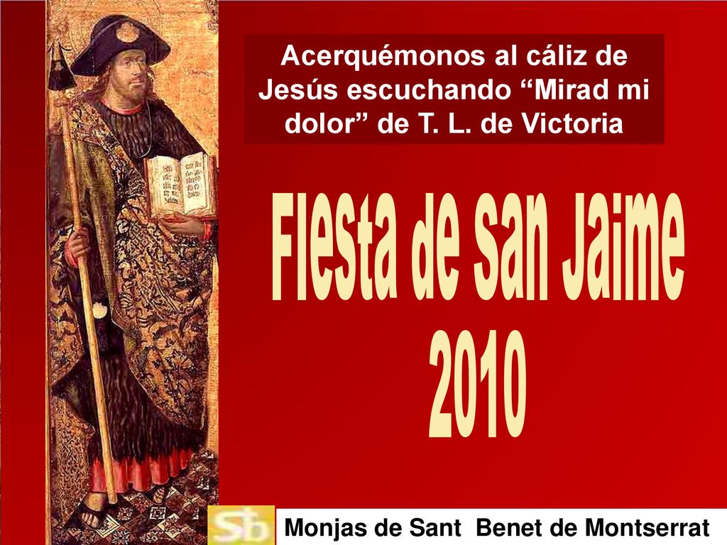 Acerquémonos al cáliz de Jesús escuchando Mirad mi dolor de T. L