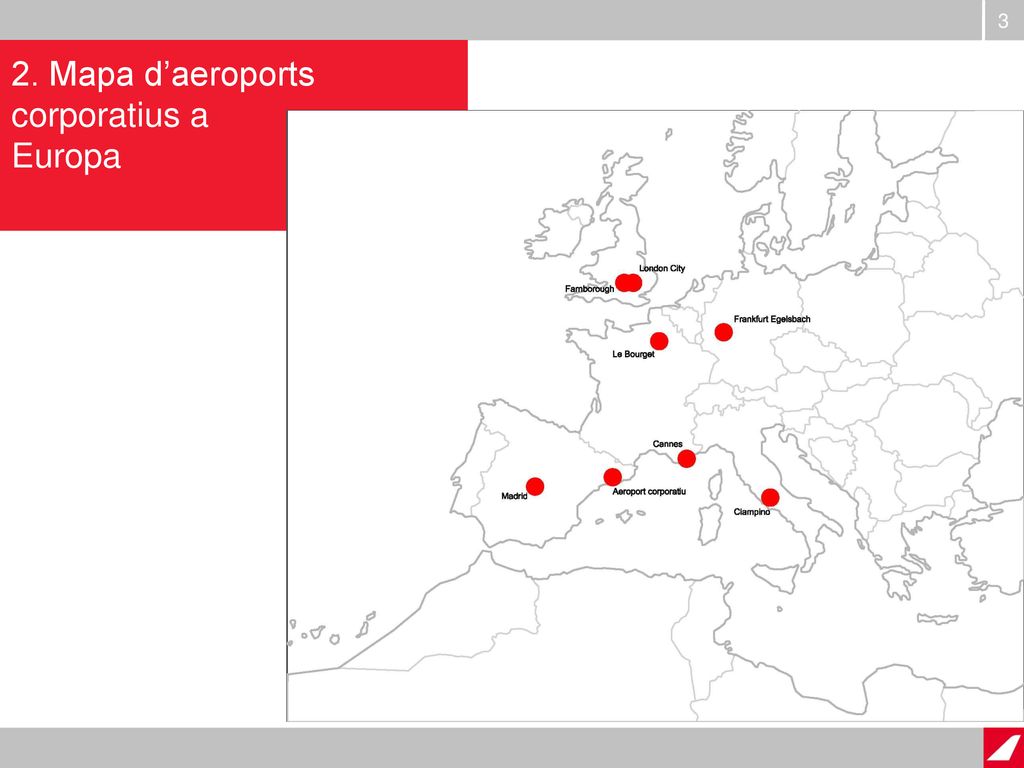 2. Mapa d’aeroports corporatius a Europa