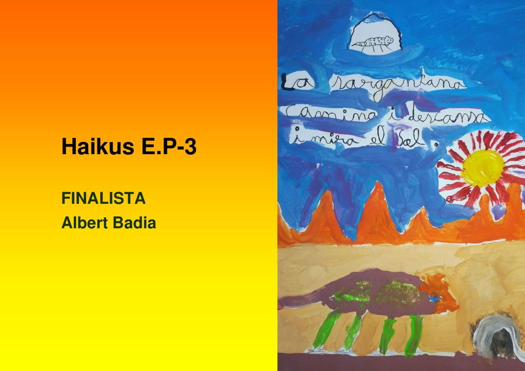 Haikus E.P-3 FINALISTA Albert Badia